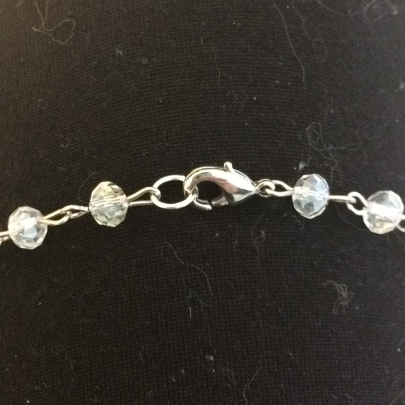 Clear Chain Necklace w/  Silver Charm - Picture 3 of 3
